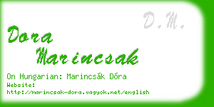 dora marincsak business card